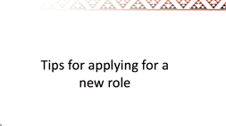 Tips for applying for a new role